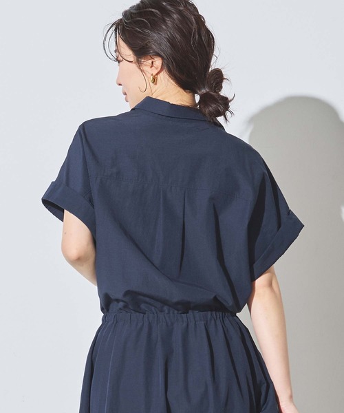 Gready Brilliant（グレディブリリアン）の「コットン混ドロストシャツワンピ（ワンピース・レディース・キャメル/ネイビー・36/38）」の9枚目の写真