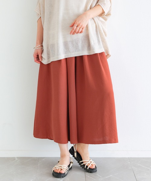 n'OrLABEL（ノアールレーベル）の「【冷感】とろみガウチョパンツ（その他パンツ・レディース・ブラック/ライトベージュ/テラコッタ/ブルー・FREE）」の14枚目の写真
