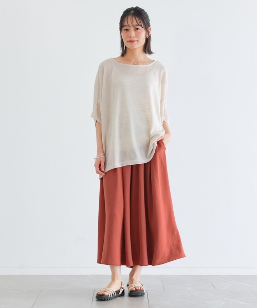 n'OrLABEL（ノアールレーベル）の「【冷感】とろみガウチョパンツ（その他パンツ・レディース・ブラック/ライトベージュ/テラコッタ/ブルー・FREE）」の15枚目の写真