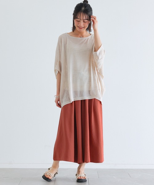 n'OrLABEL（ノアールレーベル）の「【冷感】とろみガウチョパンツ（その他パンツ・レディース・ブラック/ライトベージュ/テラコッタ/ブルー・FREE）」の16枚目の写真