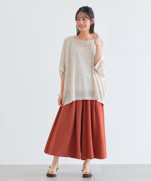 n'OrLABEL（ノアールレーベル）の「【冷感】とろみガウチョパンツ（その他パンツ・レディース・ブラック/ライトベージュ/テラコッタ/ブルー・FREE）」の17枚目の写真