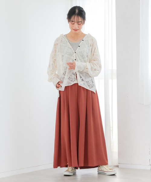 n'OrLABEL（ノアールレーベル）の「【冷感】とろみガウチョパンツ（その他パンツ・レディース・ブラック/ライトベージュ/テラコッタ/ブルー・FREE）」の11枚目の写真