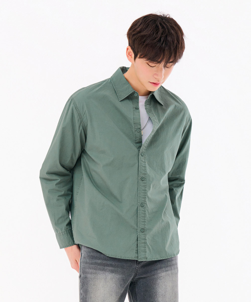 CHASECULT(チェイスカルト)の「メンズピグメントシャツ-FARK5432B0H(シャツ/ブラウス・メンズ・グリーン・100/105/95)」の5枚目の写真