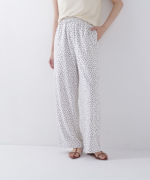 NATURAL BEAUTY BASIC(ナチュラルビューティーベーシック)の「ドットイージーパンツ(その他パンツ・レディース・ブラック系その他2/ホワイト系その他・フリ-)」の1枚目の写真
