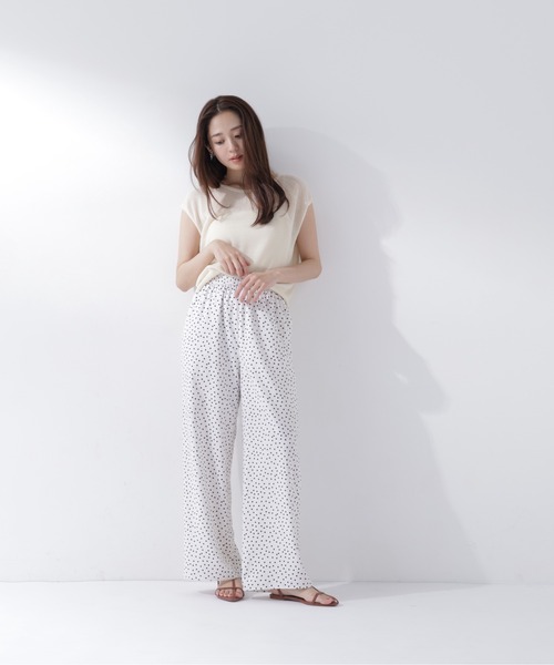 NATURAL BEAUTY BASIC(ナチュラルビューティーベーシック)の「ドットイージーパンツ(その他パンツ・レディース・ブラック系その他2/ホワイト系その他・フリ-)」の10枚目の写真