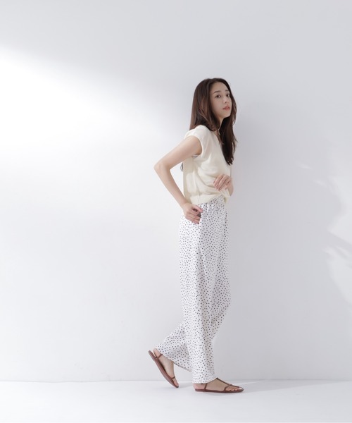 NATURAL BEAUTY BASIC(ナチュラルビューティーベーシック)の「ドットイージーパンツ(その他パンツ・レディース・ブラック系その他2/ホワイト系その他・フリ-)」の14枚目の写真