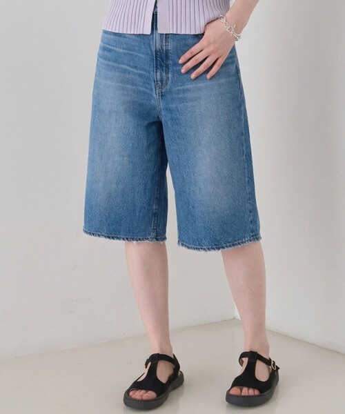 upperhights(アッパーハイツ)の「【upper hights/アッパーハイツ】THE LIAM SHORT デニム/ショートパンツ/ハーフパンツ/洗濯機洗い可/日本製(デニムパンツ・レディース・ブラック/ブルー・25/24/23)」の9枚目の写真