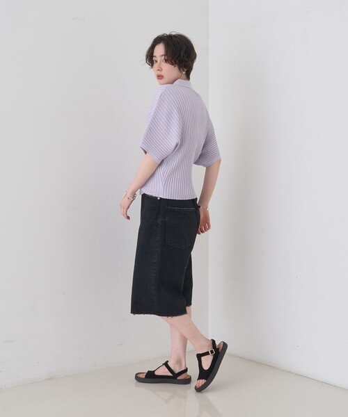 upperhights(アッパーハイツ)の「【upper hights/アッパーハイツ】THE LIAM SHORT デニム/ショートパンツ/ハーフパンツ/洗濯機洗い可/日本製(デニムパンツ・レディース・ブラック/ブルー・25/24/23)」の14枚目の写真
