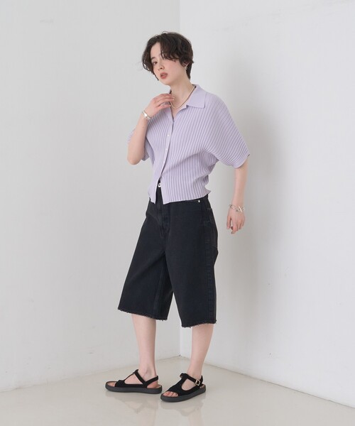 upperhights(アッパーハイツ)の「【upper hights/アッパーハイツ】THE LIAM SHORT デニム/ショートパンツ/ハーフパンツ/洗濯機洗い可/日本製(デニムパンツ・レディース・ブラック/ブルー・25/24/23)」の16枚目の写真