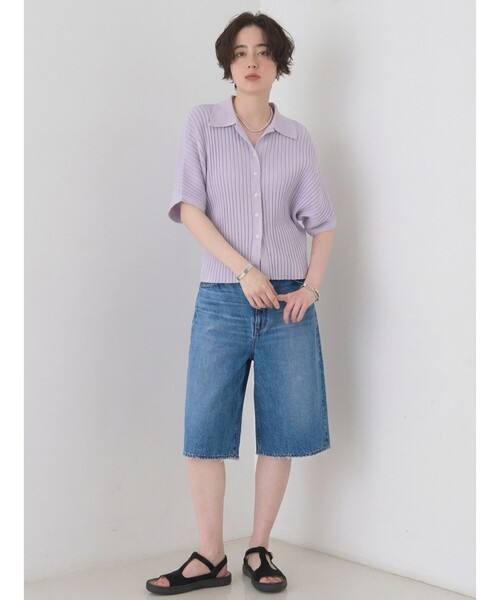 upperhights(アッパーハイツ)の「【upper hights/アッパーハイツ】THE LIAM SHORT デニム/ショートパンツ/ハーフパンツ/洗濯機洗い可/日本製(デニムパンツ・レディース・ブラック/ブルー・25/24/23)」の18枚目の写真