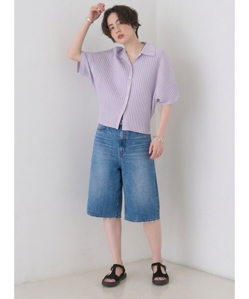 upperhights(アッパーハイツ)の「【upper hights/アッパーハイツ】THE LIAM SHORT デニム/ショートパンツ/ハーフパンツ/洗濯機洗い可/日本製(デニムパンツ・レディース・ブラック/ブルー・25/24/23)」の19枚目の写真