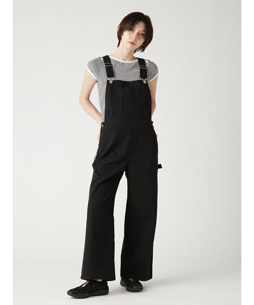 FURFUR(ファーファー)の「レーストリムオーバーオール(デニムパンツ・レディース・サックスブルー/ブラック・F)」の2枚目の写真