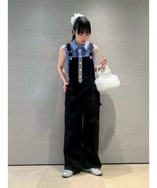 FURFUR(ファーファー)の「レーストリムオーバーオール(デニムパンツ・レディース・サックスブルー/ブラック・F)」の17枚目の写真