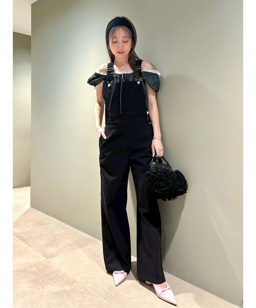 FURFUR(ファーファー)の「レーストリムオーバーオール(デニムパンツ・レディース・サックスブルー/ブラック・F)」の20枚目の写真
