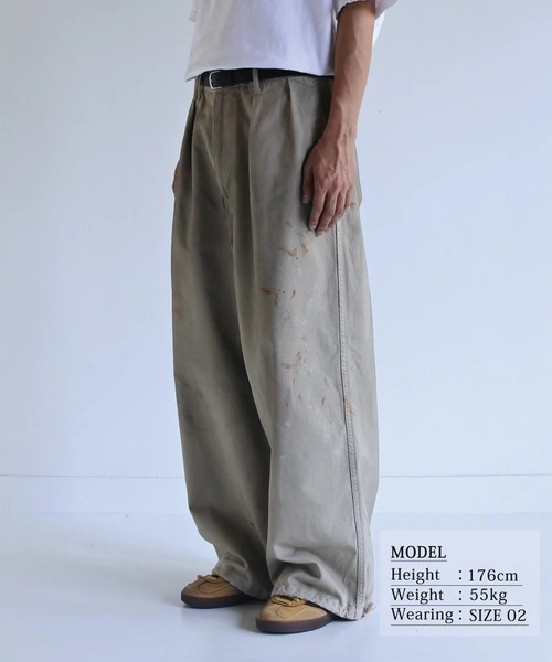 ANACHRONORM】DIRTWORK WIDE CHINO TROUSERS（チノパンツ