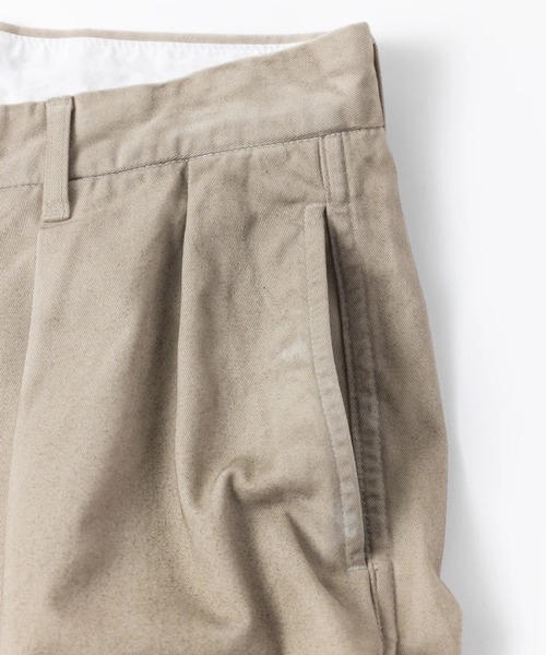 Anachronorm（アナクロノーム）の「【ANACHRONORM】DIRTWORK WIDE CHINO TROUSERS（チノパンツ・メンズ・ベージュ/グリーン・2/3）」の8枚目の写真