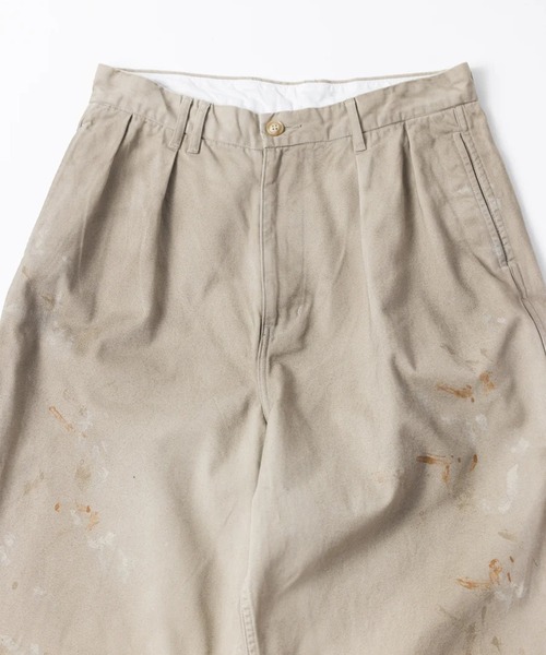 Anachronorm（アナクロノーム）の「【ANACHRONORM】DIRTWORK WIDE CHINO TROUSERS（チノパンツ・メンズ・ベージュ/グリーン・2/3）」の10枚目の写真