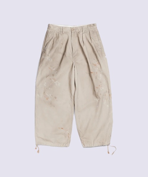 Anachronorm（アナクロノーム）の「【ANACHRONORM】DIRTWORK WIDE CHINO TROUSERS（チノパンツ・メンズ・ベージュ/グリーン・2/3）」の6枚目の写真