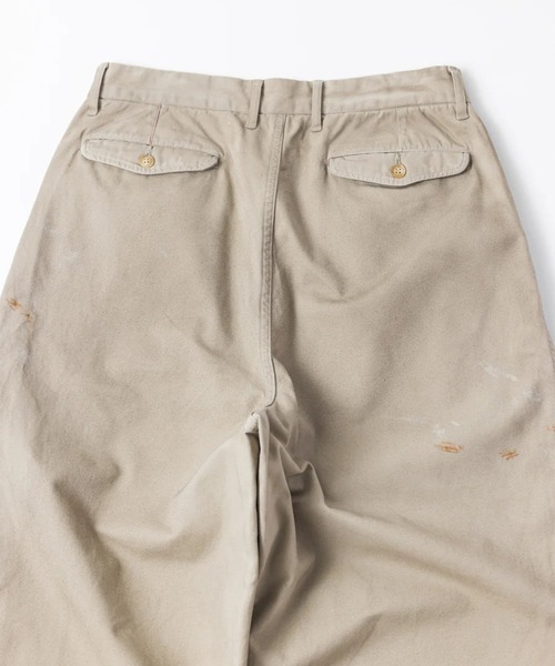 Anachronorm（アナクロノーム）の「【ANACHRONORM】DIRTWORK WIDE CHINO TROUSERS（チノパンツ・メンズ・ベージュ/グリーン・2/3）」の12枚目の写真