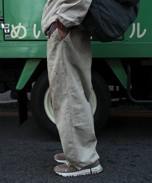 Anachronorm（アナクロノーム）の「【ANACHRONORM】DIRTWORK WIDE CHINO TROUSERS（チノパンツ・メンズ・ベージュ/グリーン・2/3）」の14枚目の写真