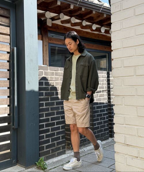 RISE&BELOW（ライズアンドビロー）の「ユーティリティオーバーシャツ SUMMER GABARDINE OLIVE（シャツ/ブラウス・メンズ・その他・LARGE/X-LARGE）」の4枚目の写真