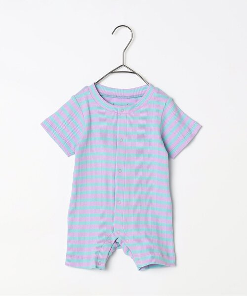 p.premier(ピードットプルミエ)の「選べる2タイプイロチ買いしたい前あきロンパース リンク(ロンパース・キッズ・ダークグリーン/ブラウン/グリーン/レッド/ラベンダー/イエロー・70/80)」の1枚目の写真
