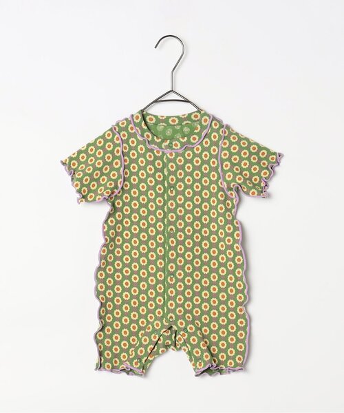 p.premier(ピードットプルミエ)の「選べる2タイプイロチ買いしたい前あきロンパース リンク(ロンパース・キッズ・ダークグリーン/ブラウン/グリーン/レッド/ラベンダー/イエロー・70/80)」の3枚目の写真