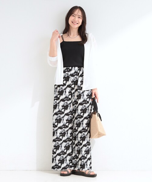 SHOO・LA・RUE（シューラルー）の「【洗濯機可/S-LL】カップ付き Wストラップ テレコキャミソール（タンクトップ・レディース・オフホワイト/ブラウン系その他/ブラック・04/03/02/01）」の10枚目の写真