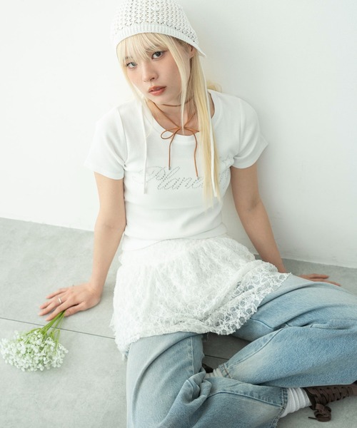 WEGO(ウィゴー)の「WEGO/グラフィックリブT(Tシャツ/カットソー・レディース・その他2/その他1/その他3・FREE)」の2枚目の写真
