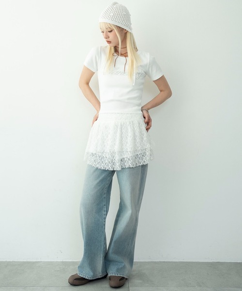 WEGO(ウィゴー)の「WEGO/グラフィックリブT(Tシャツ/カットソー・レディース・その他2/その他1/その他3・FREE)」の4枚目の写真