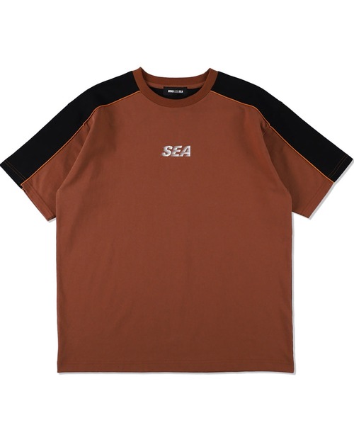 WIND AND SEA（ウィンダンシー）の「SEA Logo Piping Tee（Tシャツ/カットソー・メンズ・グリーン/ホワイト/ブラック/ブラウン・LARGE/MEDIUM/X-LARGE）」の13枚目の写真