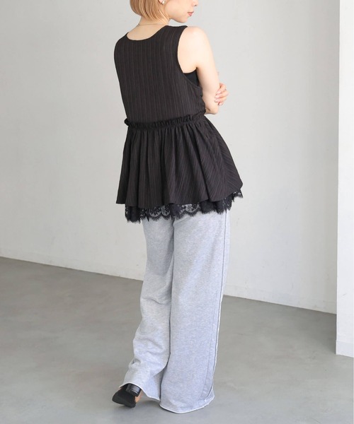 tiptop(ティップトップ)の「レースレイヤードブラウス(シャツ/ブラウス・レディース・アイボリー/ブラック/ホワイト系その他・FREE)」の7枚目の写真