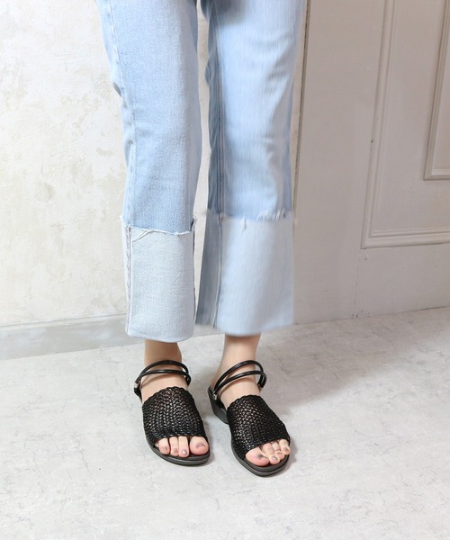 moz(モズ)の「【MOZ LAGOM】モズ アンティーク メッシュ 2wayウェッジ アンクルストラップサンダル フットベッド 4cmヒール(サンダル・レディース・ナチュラル/ブラック/ダークブラウン・M/L/LL/S)」の5枚目の写真