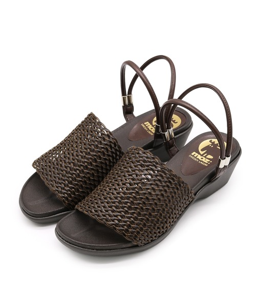 moz(モズ)の「【MOZ LAGOM】モズ アンティーク メッシュ 2wayウェッジ アンクルストラップサンダル フットベッド 4cmヒール(サンダル・レディース・ナチュラル/ブラック/ダークブラウン・M/L/LL/S)」の14枚目の写真
