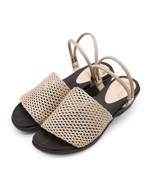 moz(モズ)の「【MOZ LAGOM】モズ アンティーク メッシュ 2wayウェッジ アンクルストラップサンダル フットベッド 4cmヒール(サンダル・レディース・ナチュラル/ブラック/ダークブラウン・M/L/LL/S)」の18枚目の写真