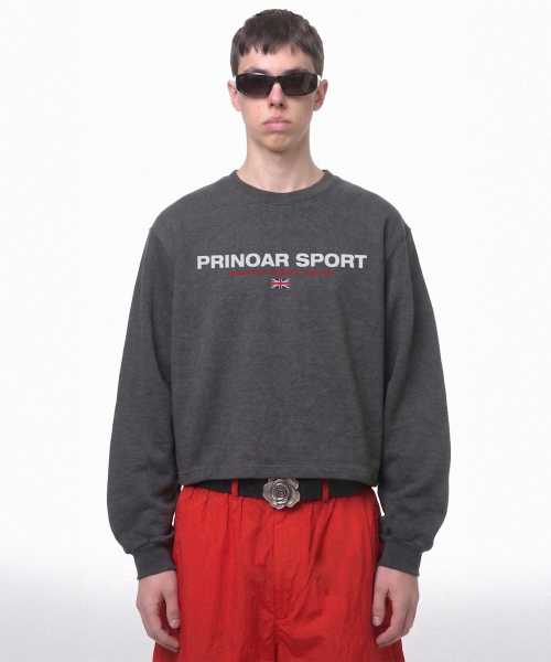 PRINOAR(プリノア)の「スポーツセミクロップ長袖Tシャツ - チャコール(Tシャツ/カットソー・レディース・チャコール・SMALL/MEDIUM/LARGE)」の4枚目の写真