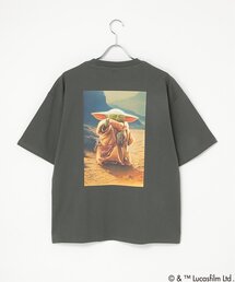 VENCEEXCHANGE | STAR WARS スターウォーズ/マンダロリアン・アンド・グローグーバックプリントTシャツ(Tシャツ/カットソー)