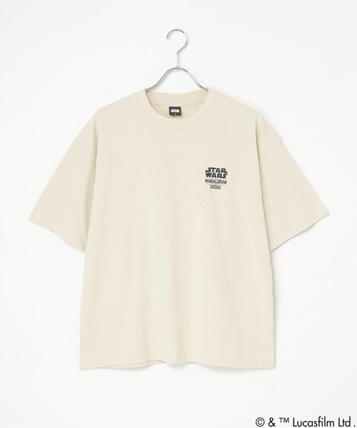 VENCEEXCHANGE（ヴァンスエクスチェンジ）の「STAR WARS スターウォーズ／マンダロリアン・アンド・グローグーバックプリントTシャツ（Tシャツ/カットソー・メンズ・ブラック/アイボリー・M/L）」の4枚目の写真