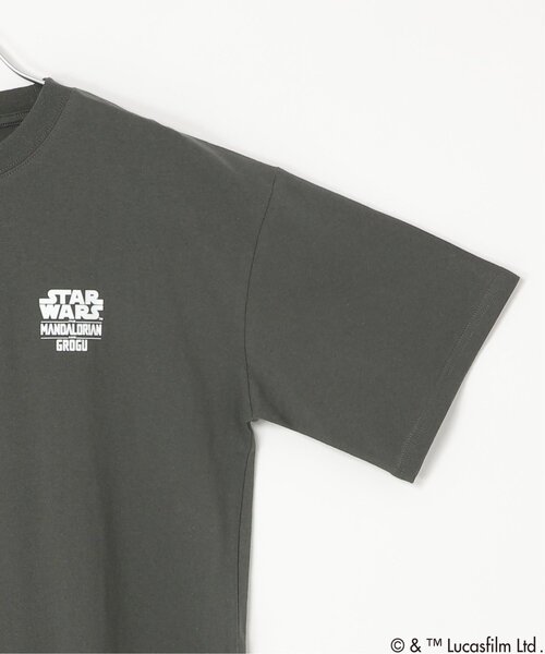 VENCEEXCHANGE（ヴァンスエクスチェンジ）の「STAR WARS スターウォーズ／マンダロリアン・アンド・グローグーバックプリントTシャツ（Tシャツ/カットソー・メンズ・ブラック/アイボリー・M/L）」の8枚目の写真