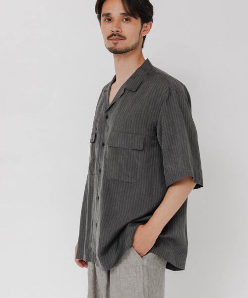URBAN RESEARCH(アーバンリサーチ)の「CUPRO COLD DYE SHIRTS(シャツ/ブラウス・メンズ・ブラック/ベージュ・MEDIUM/LARGE)」の5枚目の写真