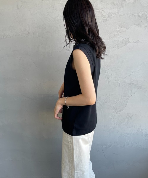 FRED PERRY（フレッドペリー）の「[FRED PERRY/フレッドペリー] ツインティップライン ノースリーブポロシャツ（ポロシャツ・レディース・ホワイト/ブラック・10）」の21枚目の写真