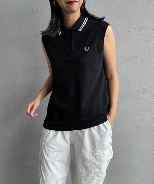 FRED PERRY/フレッドペリー] ツインティップライン ノースリーブ