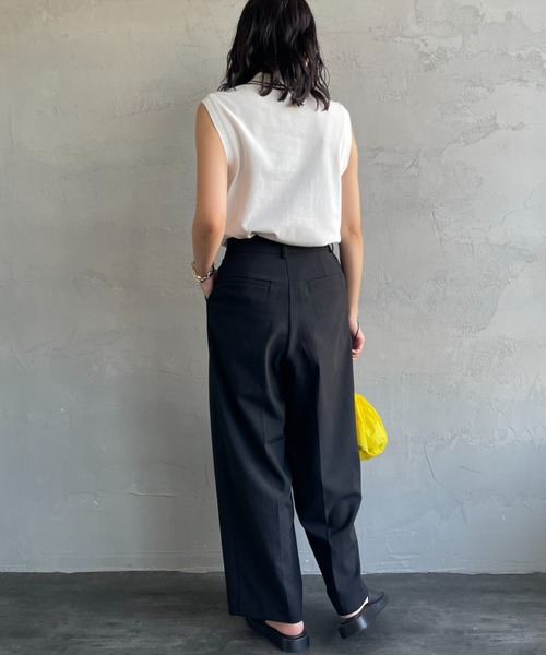 FRED PERRY（フレッドペリー）の「[FRED PERRY/フレッドペリー] ツインティップライン ノースリーブポロシャツ（ポロシャツ・レディース・ホワイト/ブラック・10）」の9枚目の写真