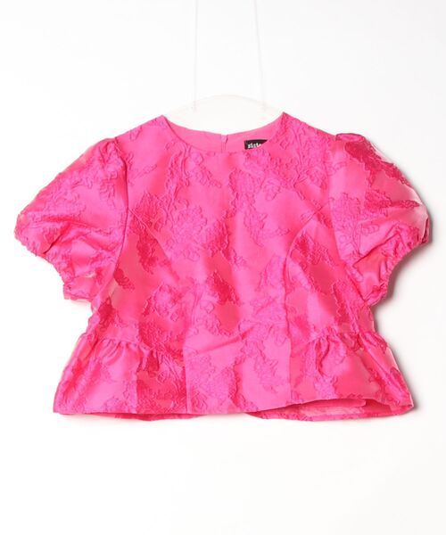 花柄半袖ブラウス