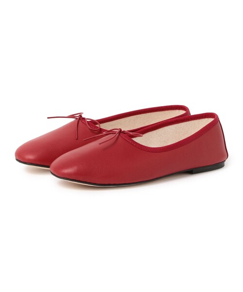 Demi-Luxe BEAMS(デミルクス ビームス)の「SPELTA / OLGA NAPPA バレエシューズ(ドレスシューズ・レディース・レッド/ブラック・39/38/37/36)」の2枚目の写真