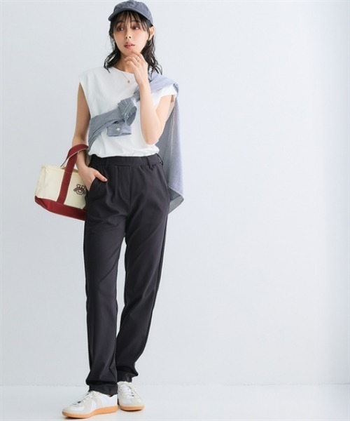 nissen（ニッセン）の「綿１００％バスクノースリーブプルオーバー(UVカット)＜大きいサイズ有＞（Tシャツ/カットソー・レディース・ブルー/ベージュ/ブラック/オフホワイト/グリーン/ダークグレー・S/M/LL/L/3L）」の11枚目の写真