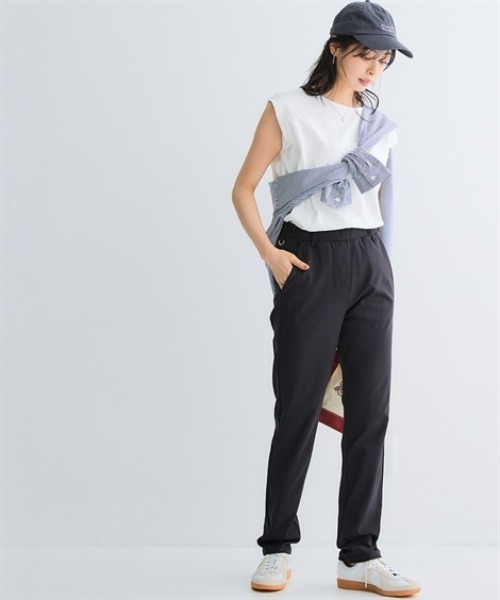 nissen（ニッセン）の「綿１００％バスクノースリーブプルオーバー(UVカット)＜大きいサイズ有＞（Tシャツ/カットソー・レディース・ブルー/ベージュ/ブラック/オフホワイト/グリーン/ダークグレー・S/M/LL/L/3L）」の10枚目の写真