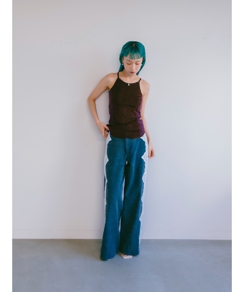 ELLA CANTARIA(エヤカンタリア)の「Bi-color Paneled Layered Top|バイカラーパネル切り替えレイヤードデザイントップス(Tシャツ/カットソー・レディース・イエロー/ブラウン系その他/グレー系その他・FREE)」の13枚目の写真