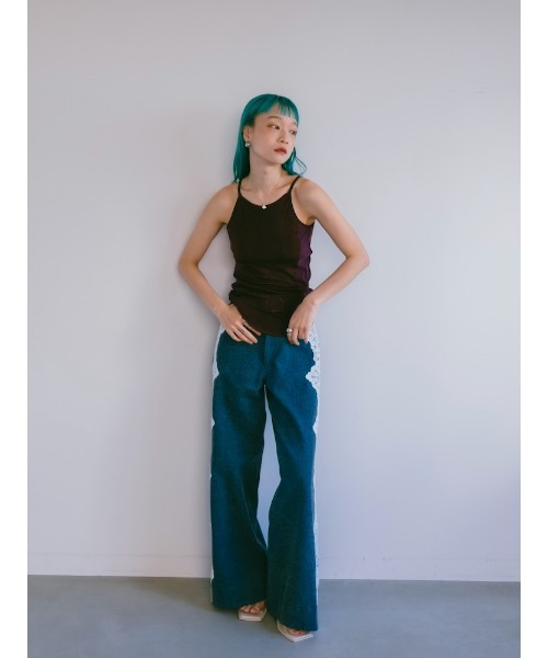 ELLA CANTARIA(エヤカンタリア)の「Bi-color Paneled Layered Top|バイカラーパネル切り替えレイヤードデザイントップス(Tシャツ/カットソー・レディース・イエロー/ブラウン系その他/グレー系その他・FREE)」の14枚目の写真