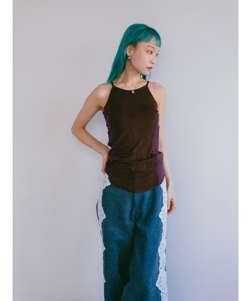 ELLA CANTARIA(エヤカンタリア)の「Bi-color Paneled Layered Top|バイカラーパネル切り替えレイヤードデザイントップス(Tシャツ/カットソー・レディース・イエロー/ブラウン系その他/グレー系その他・FREE)」の15枚目の写真